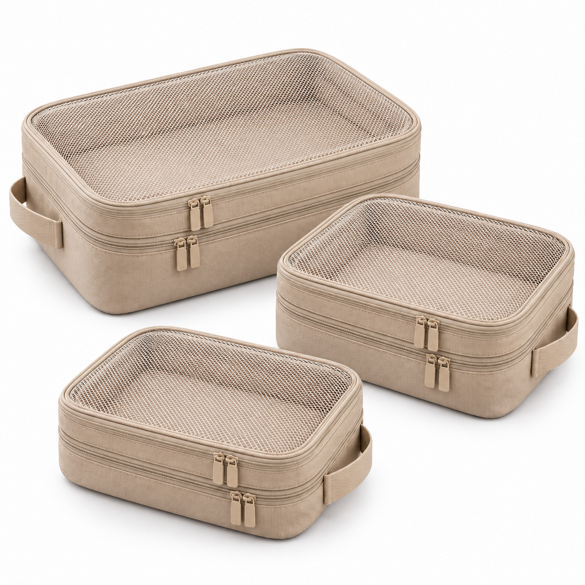 𝒆𝒍𝒛𝒖𝒏𝒐𝒓𝒂™ Compression Packing Cubes, 3-Piece Suitcase Organizer Set
