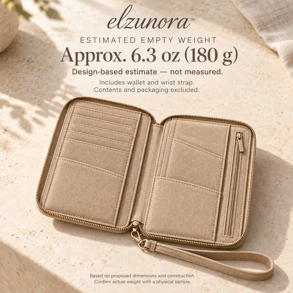 𝒆𝒍𝒛𝒖𝒏𝒐𝒓𝒂™ Passport Wallet, Zippered Travel Document and Card Organizer