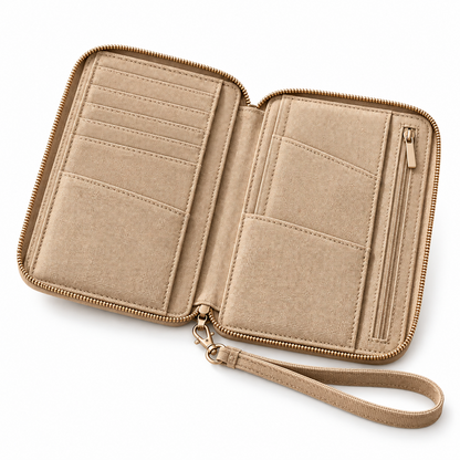 𝒆𝒍𝒛𝒖𝒏𝒐𝒓𝒂™ Passport Wallet, Zippered Travel Document and Card Organizer
