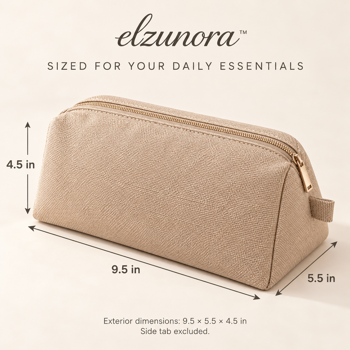 𝒆𝒍𝒛𝒖𝒏𝒐𝒓𝒂™ Standing Toiletry Bag, Wide-Opening Travel Dopp Kit