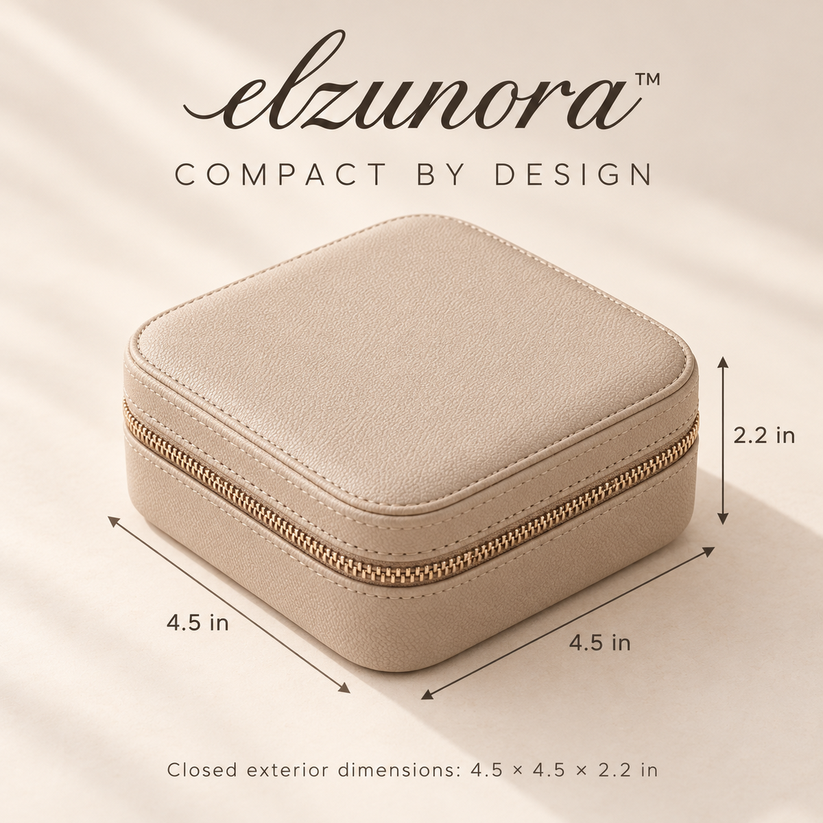 𝒆𝒍𝒛𝒖𝒏𝒐𝒓𝒂™ Travel Jewelry Case, Compact Ring Earring and Necklace Organizer
