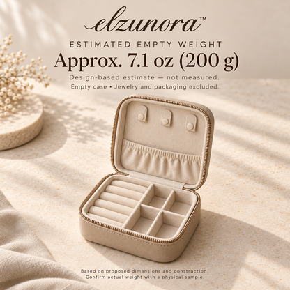 𝒆𝒍𝒛𝒖𝒏𝒐𝒓𝒂™ Travel Jewelry Case, Compact Ring Earring and Necklace Organizer