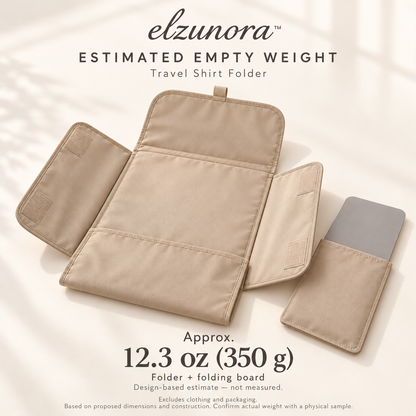 𝒆𝒍𝒛𝒖𝒏𝒐𝒓𝒂™ Travel Shirt Folder, Flat Garment Packing Organizer with Folding Board