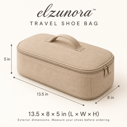 𝒆𝒍𝒛𝒖𝒏𝒐𝒓𝒂™ Travel Shoe Bag, Structured Single-Pair Luggage Organizer