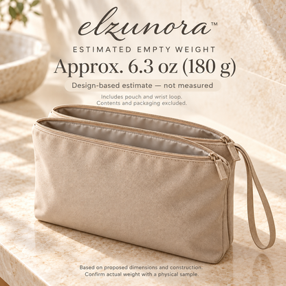 𝒆𝒍𝒛𝒖𝒏𝒐𝒓𝒂™ Two-Compartment Travel Pouch, Separate Storage for Dry and Damp Items