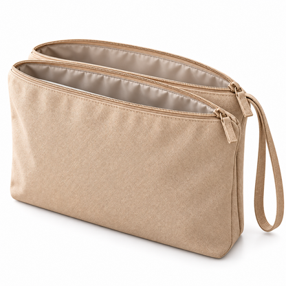 𝒆𝒍𝒛𝒖𝒏𝒐𝒓𝒂™ Two-Compartment Travel Pouch, Separate Storage for Dry and Damp Items